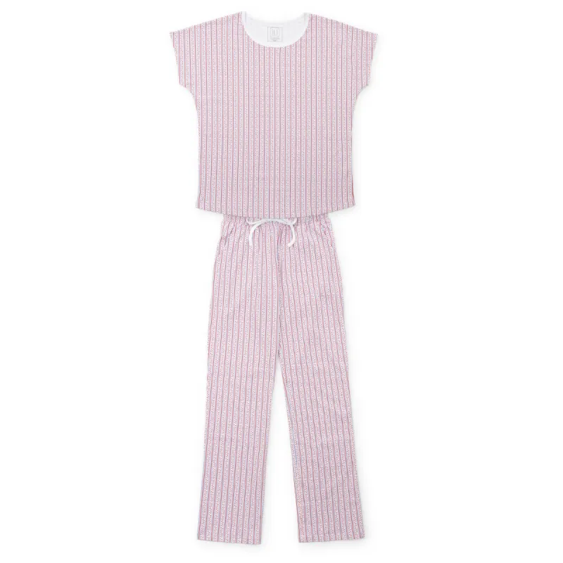 Marcia Women's Pima Cotton Pajama Pant Set - Stars and Stripes sold by Lila and Hayes