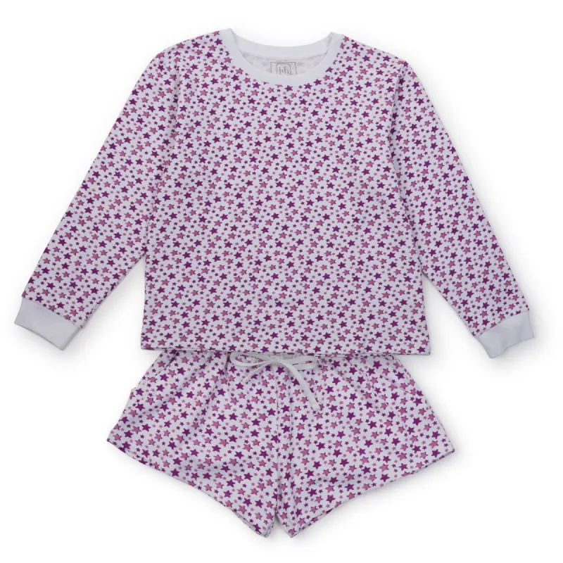 SALE Janann Women's Pima Cotton Sweatshirt Short Set - Rock Stars sold by Lila and Hayes