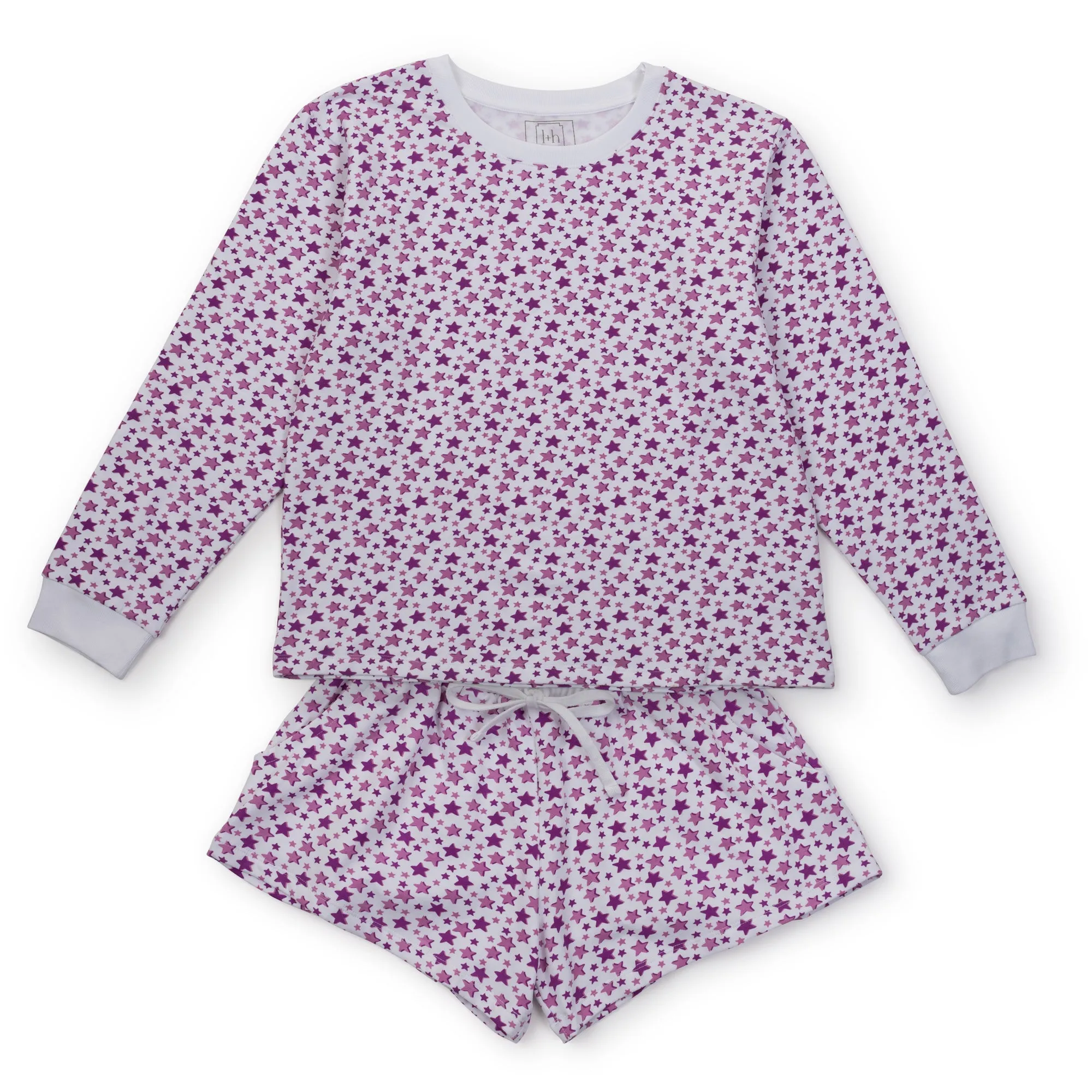 SALE Janann Women's Pima Cotton Sweatshirt Short Set - Rock Stars sold by Lila and Hayes