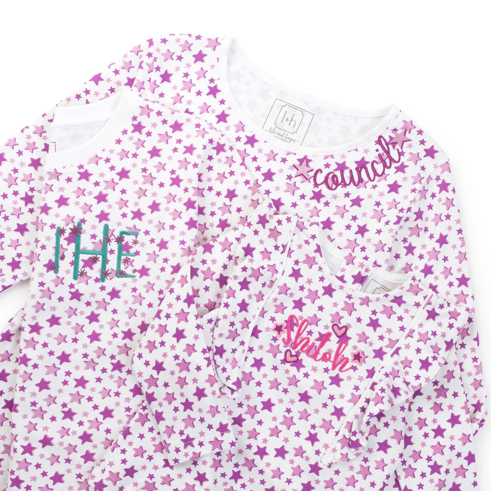 SALE Janann Women's Pima Cotton Sweatshirt Short Set - Rock Stars sold by Lila and Hayes product image thumbnail 4