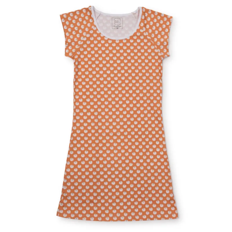 Wendy Women's Pima Cotton Nightgown - Fall Pumpkins sold by Lila and Hayes