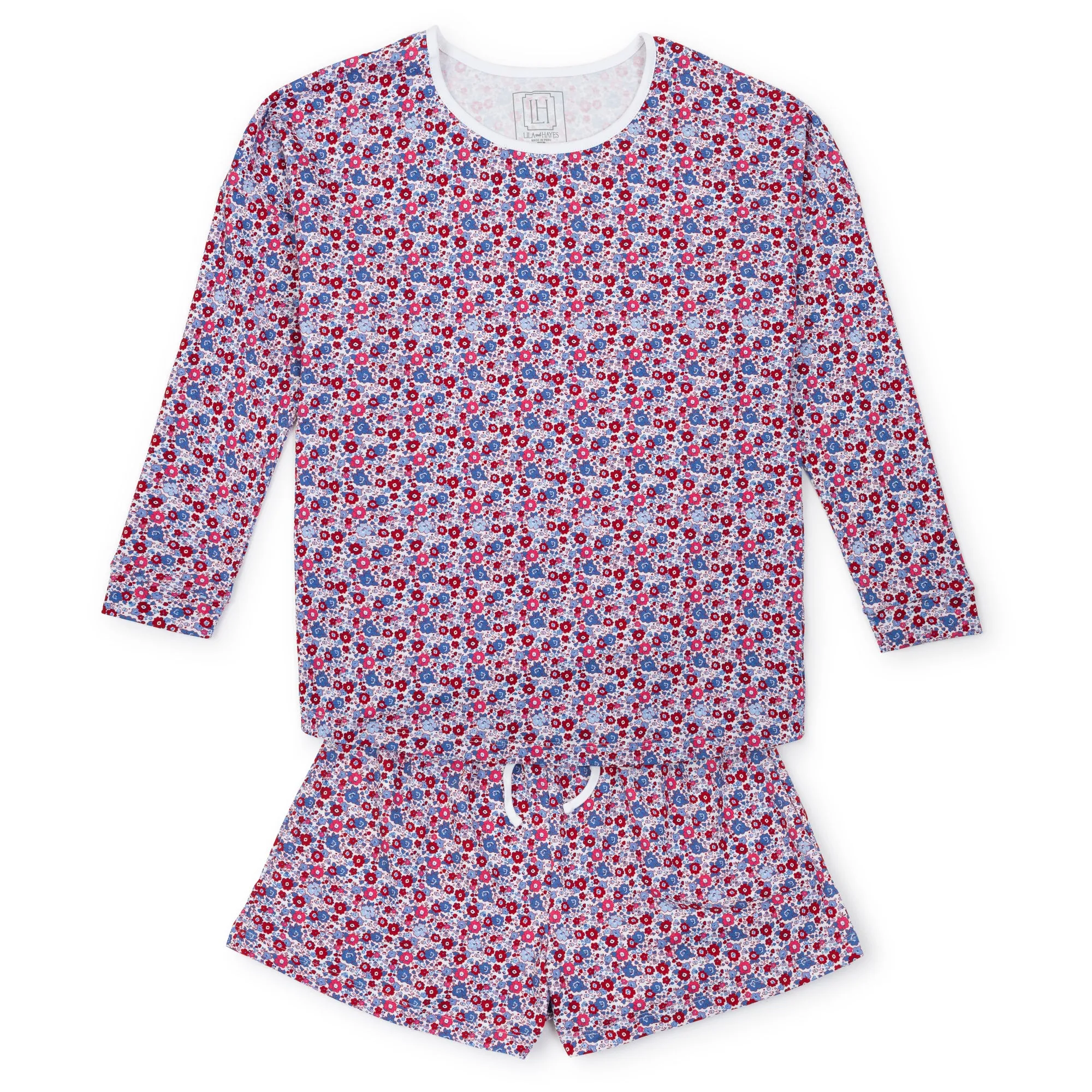 Anna Women's Longsleeve Top Short Set - Freedom Floral sold by Lila and Hayes