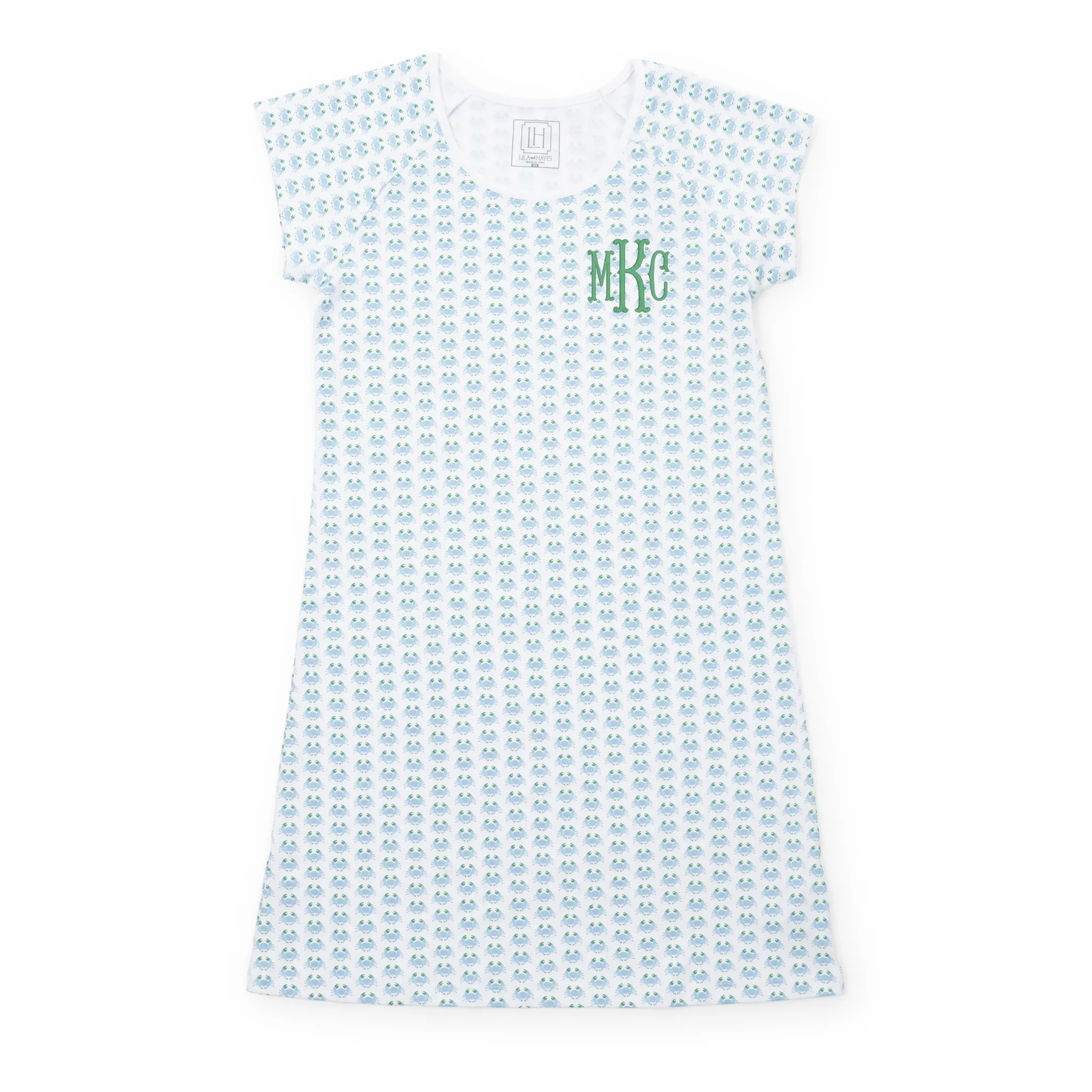 Wendy Women's Pima Cotton Nightgown - Cool Crabs sold by Lila and Hayes product image thumbnail 3