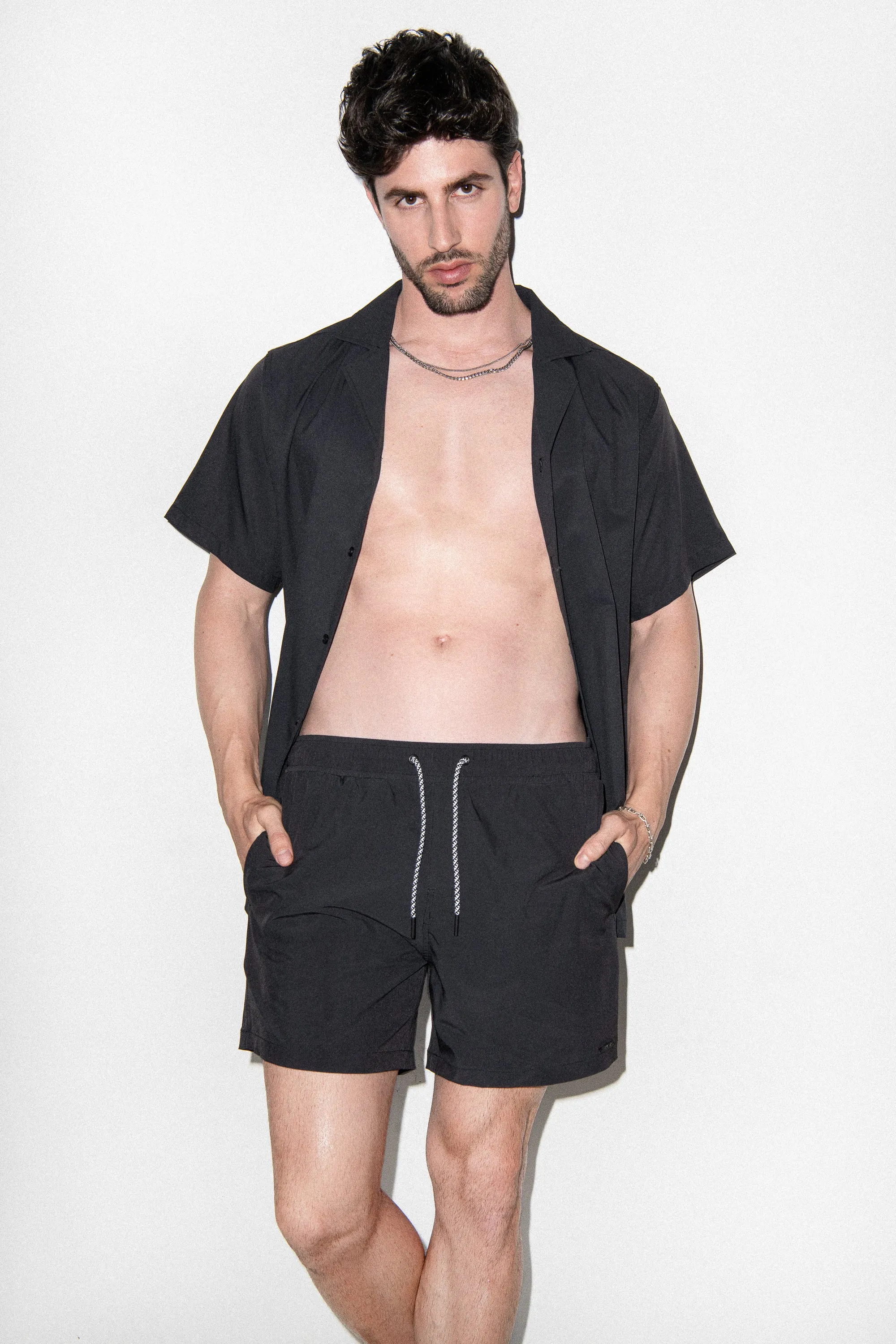 Saint Tropez Cabana Shirt Black sold by Playaluxe product image thumbnail 4
