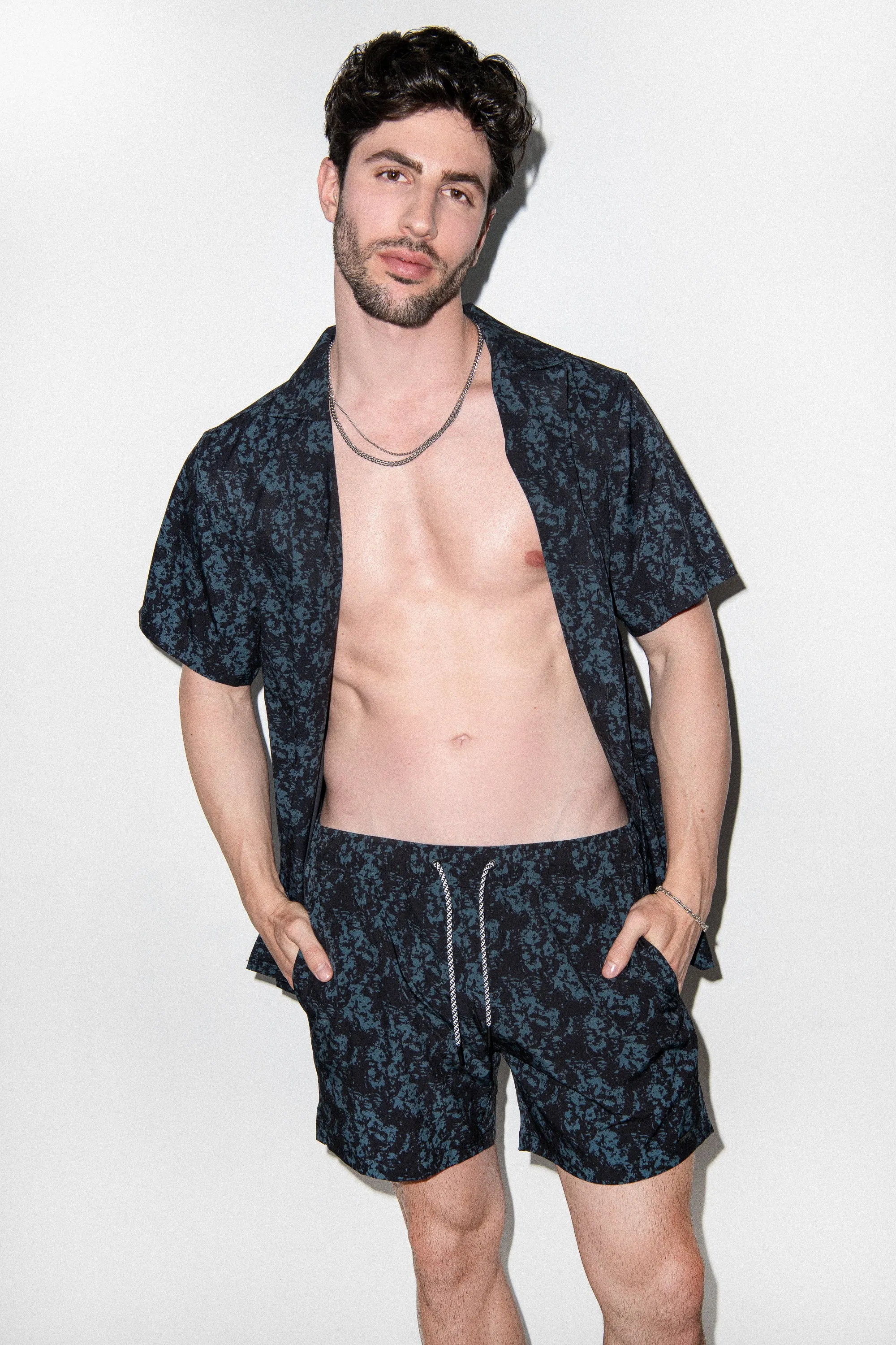 Saint Tropez Cabana Shirt – Charcoal Haze sold by Playaluxe product image thumbnail 3
