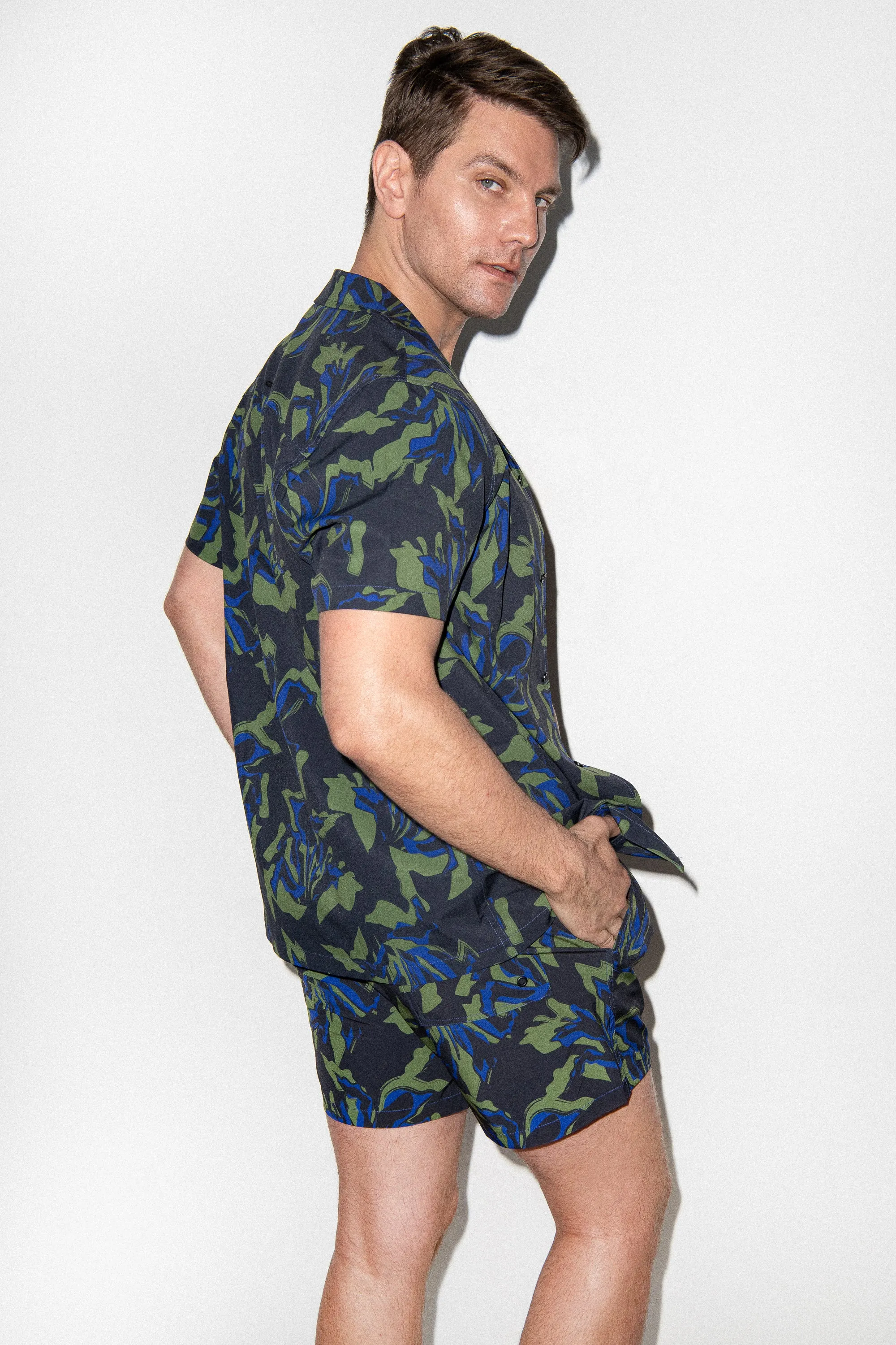 Saint Tropez Cabana Shirt Green Botanical sold by Playaluxe product image thumbnail 3