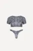 Snake Crop Top Bikini Set sold by Playaluxe