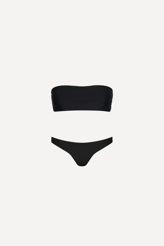 Black Seamless Bandeau Bikini Set sold by Playaluxe