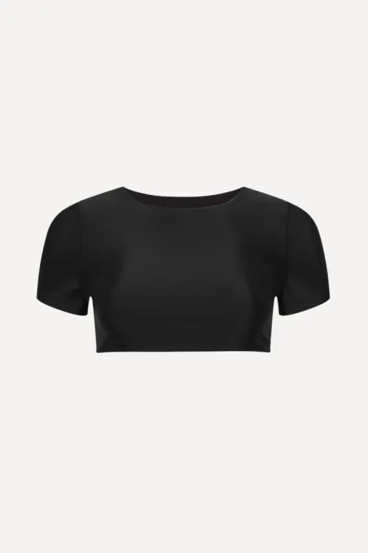 Black Swim Tee sold by Playaluxe