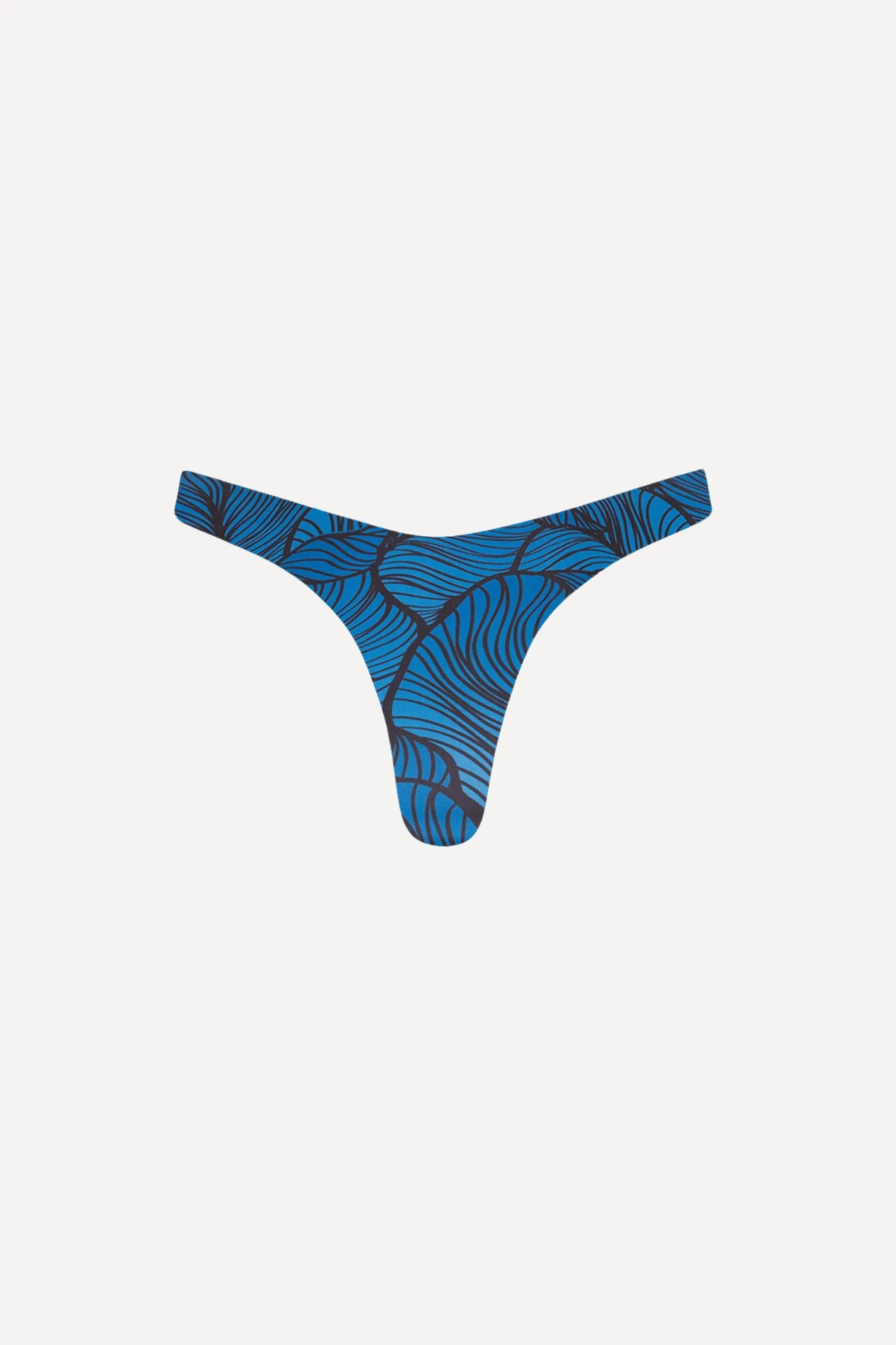 Blue Leaf Thong Bikini Bottom sold by Playaluxe