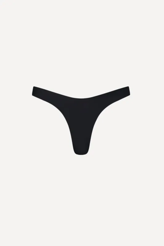 Tahiti Thong Bikini Bottom Black sold by Playaluxe