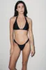 Black Knotted Triangle Bikini Top sold by Playaluxe