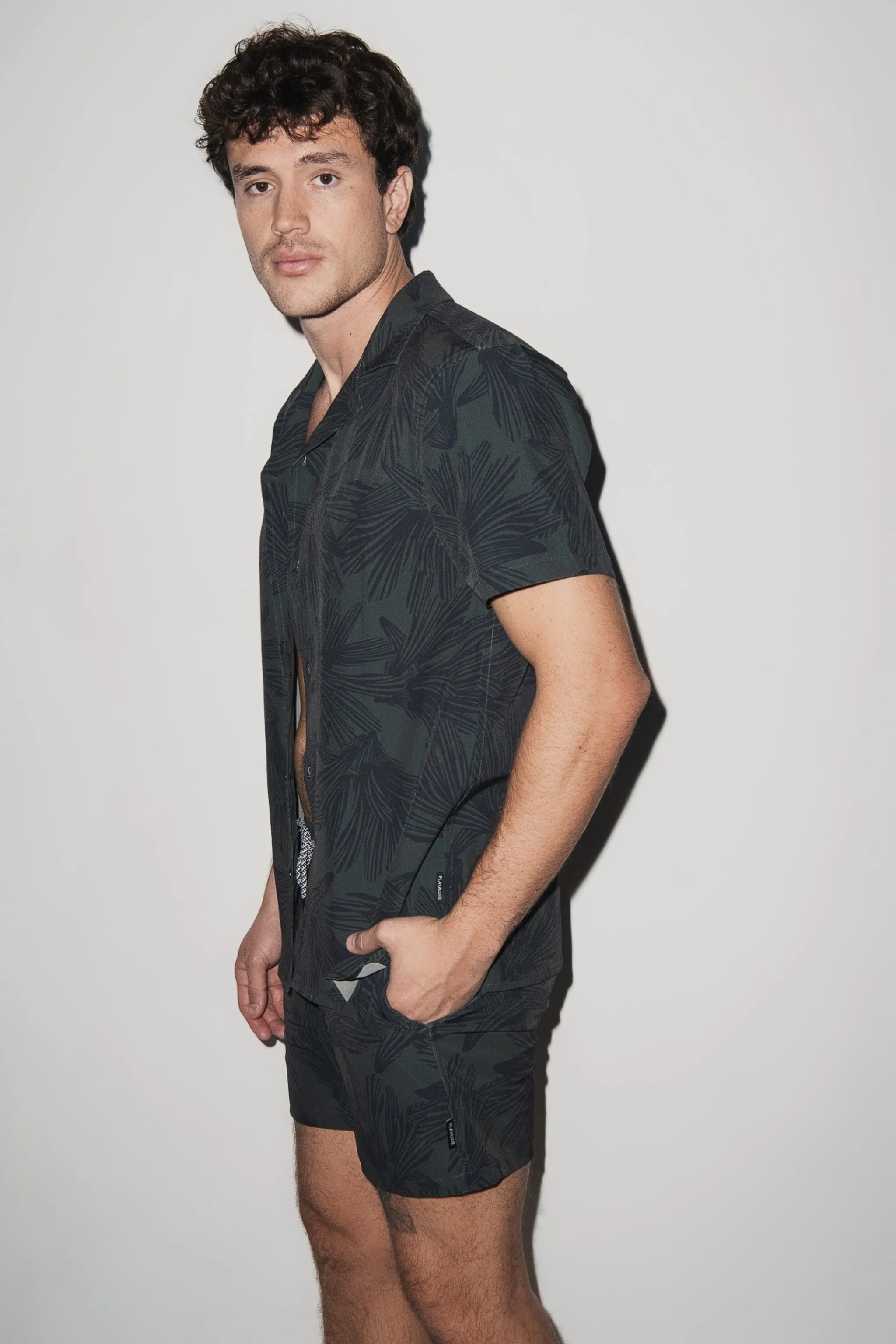 Saint Tropez Cabana Shirt Dark Olive sold by Playaluxe product image thumbnail 5