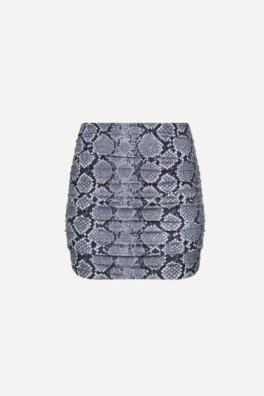 Rio Ruched Mini Skirt Snake sold by Playaluxe