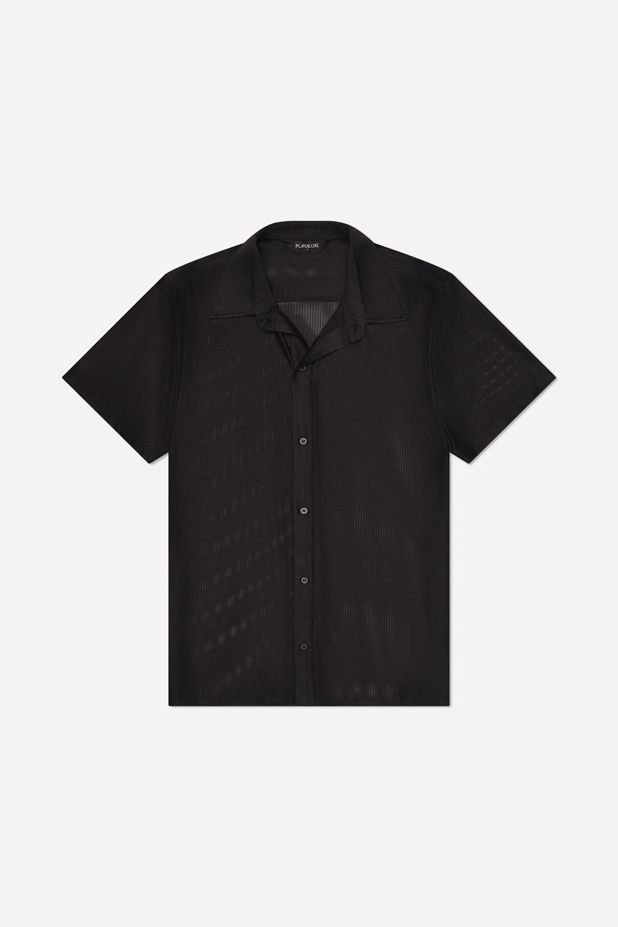Mallorca Mesh Shirt Black sold by Playaluxe