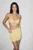 Yellow Mesh Mini Skirt sold by Playaluxe