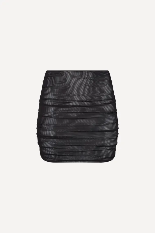 Maui Mesh Mini Skirt Black sold by Playaluxe
