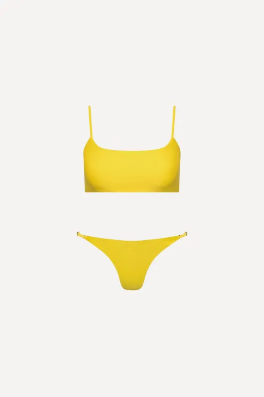 Yellow Classic Bralette Bikini Set sold by Playaluxe
