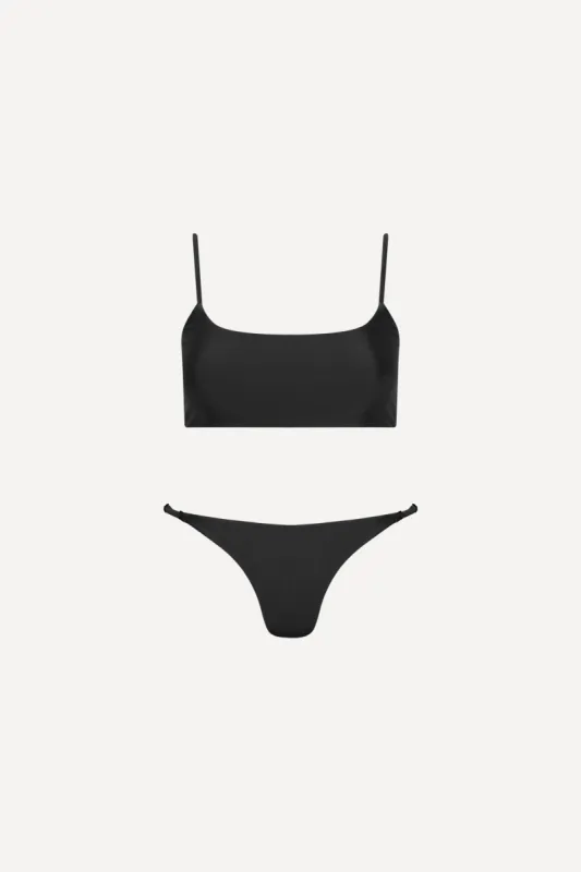 Black Classic Bralette Bikini Set sold by Playaluxe