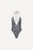 Los Cabos Deep V One Piece Snake sold by Playaluxe