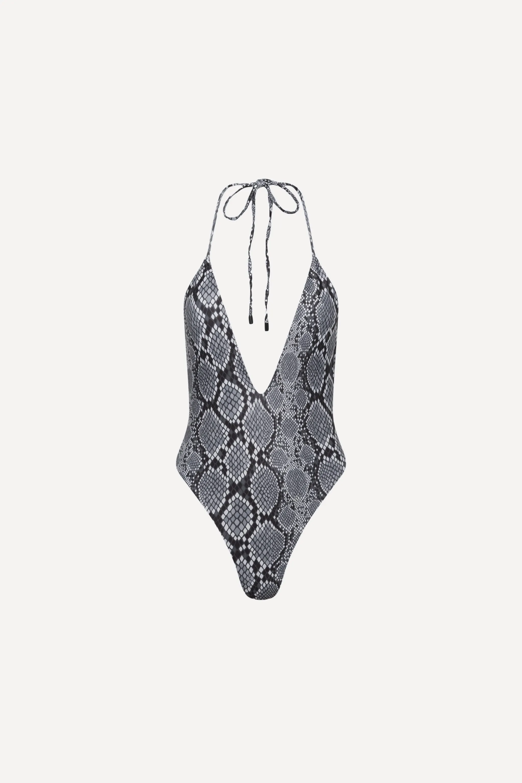 Los Cabos Deep V One Piece Snake sold by Playaluxe