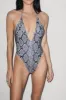 Los Cabos Deep V One Piece Snake sold by Playaluxe