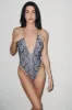 Los Cabos Deep V One Piece Snake sold by Playaluxe