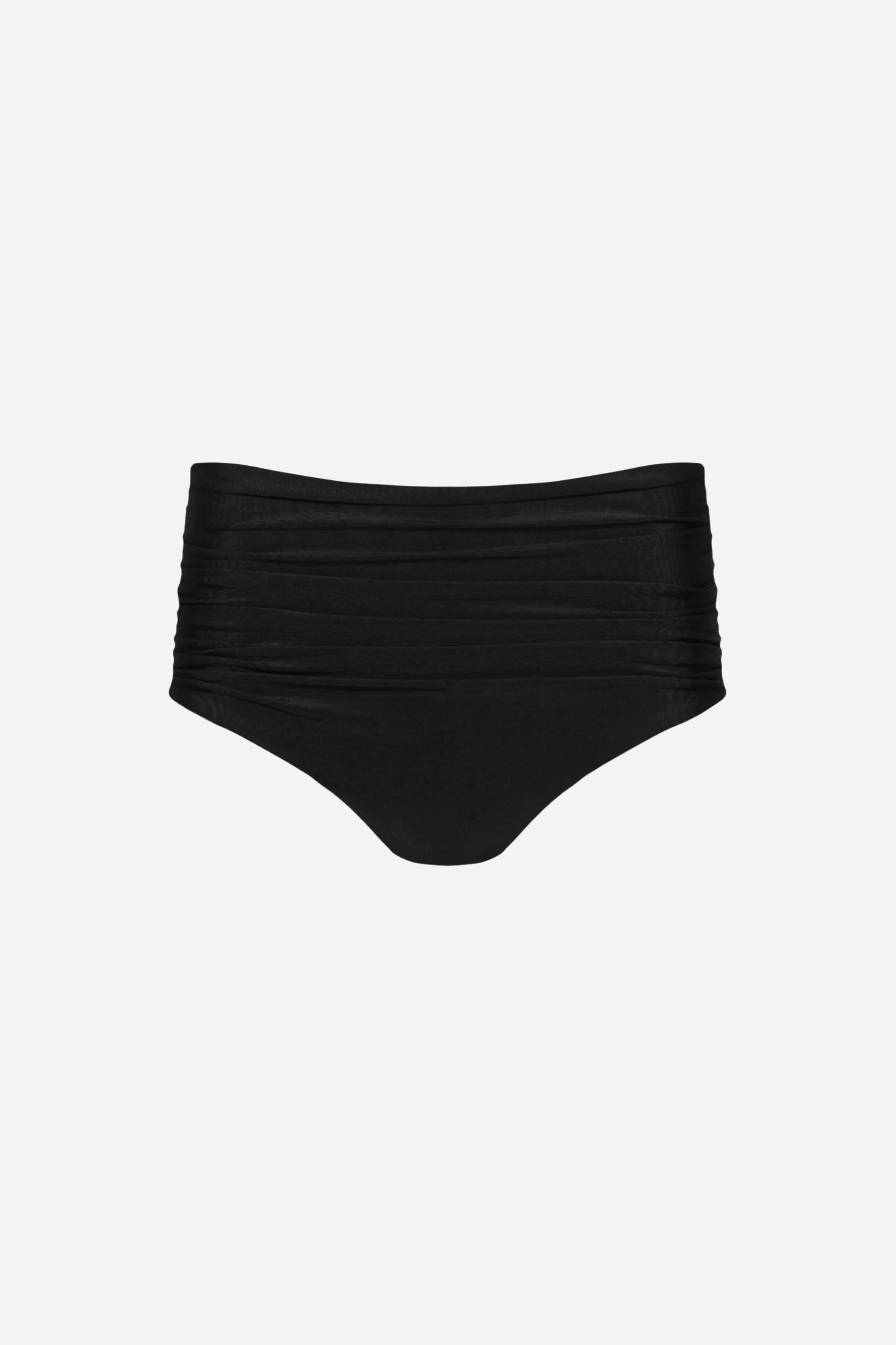 Capri Ruched High Waist Bikini Bottom sold by Playaluxe