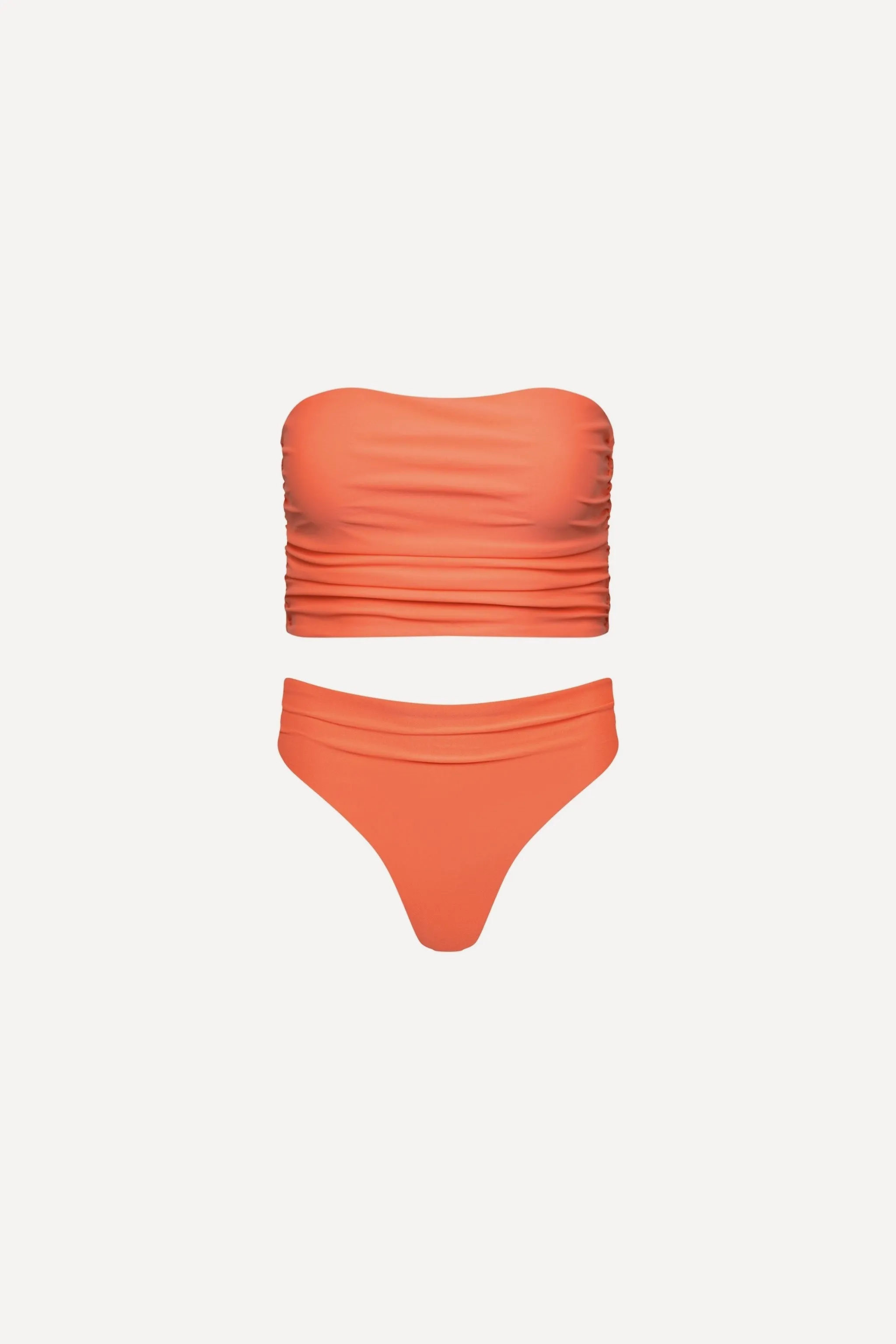 Peach Ruched Tankini Set sold by Playaluxe