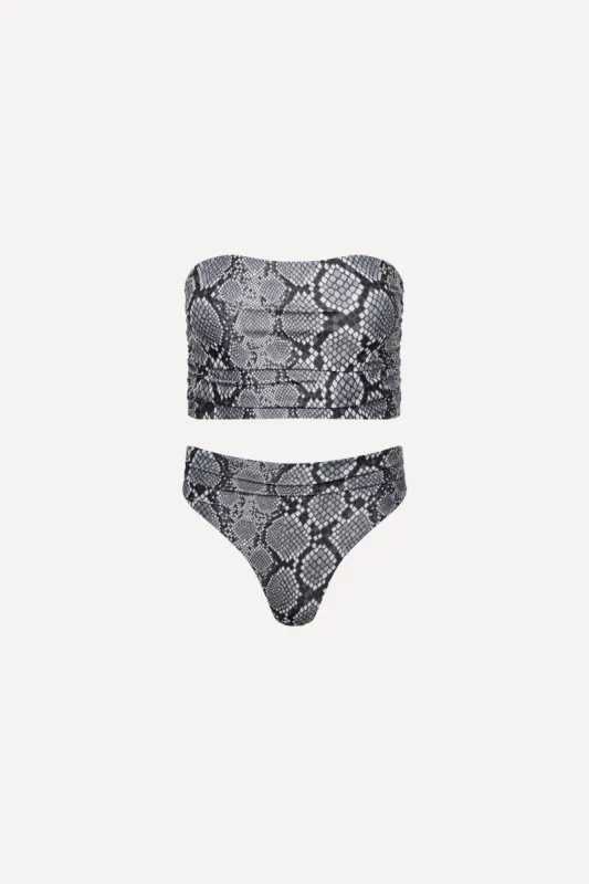 Snake Ruched Tankini Set sold by Playaluxe