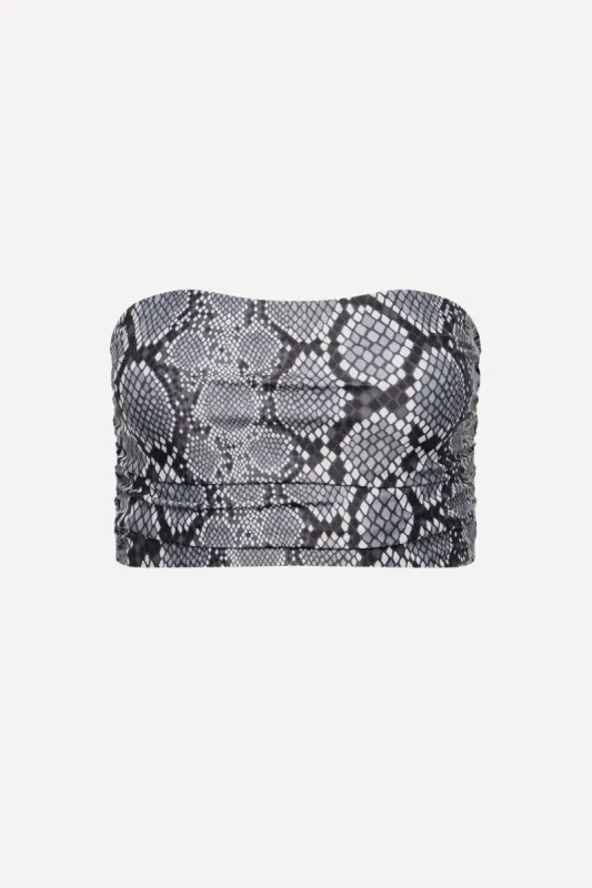 Capri Ruched Tankini Top Snake sold by Playaluxe