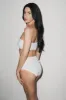 White Ruched High Waisted Bikini Set sold by Playaluxe