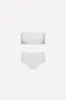 White Ruched High Waisted Bikini Set sold by Playaluxe