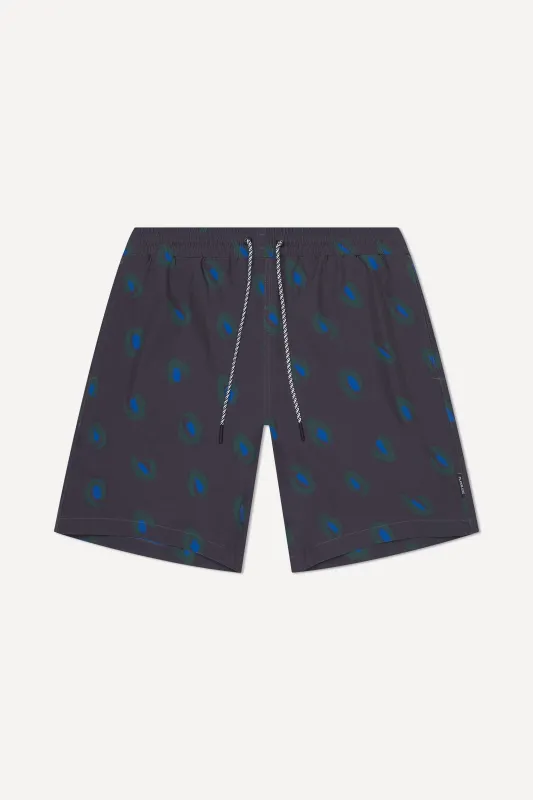 Marbella Classic Swim Trunk Blue Dot sold by Playaluxe