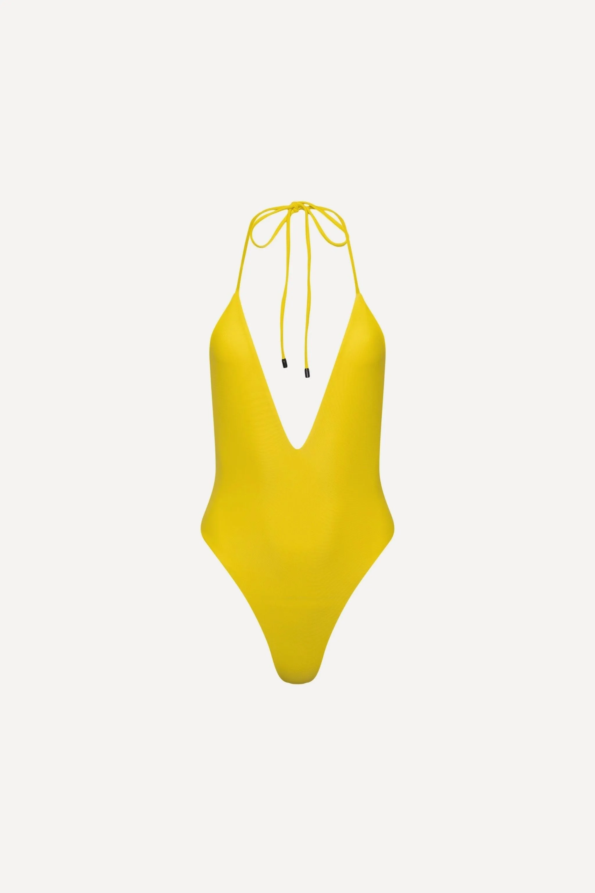 Los Cabos Deep V One Piece Yellow sold by Playaluxe