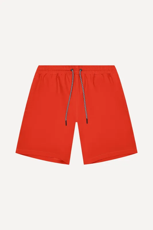 Marbella Classic Swim Trunk Red sold by Playaluxe