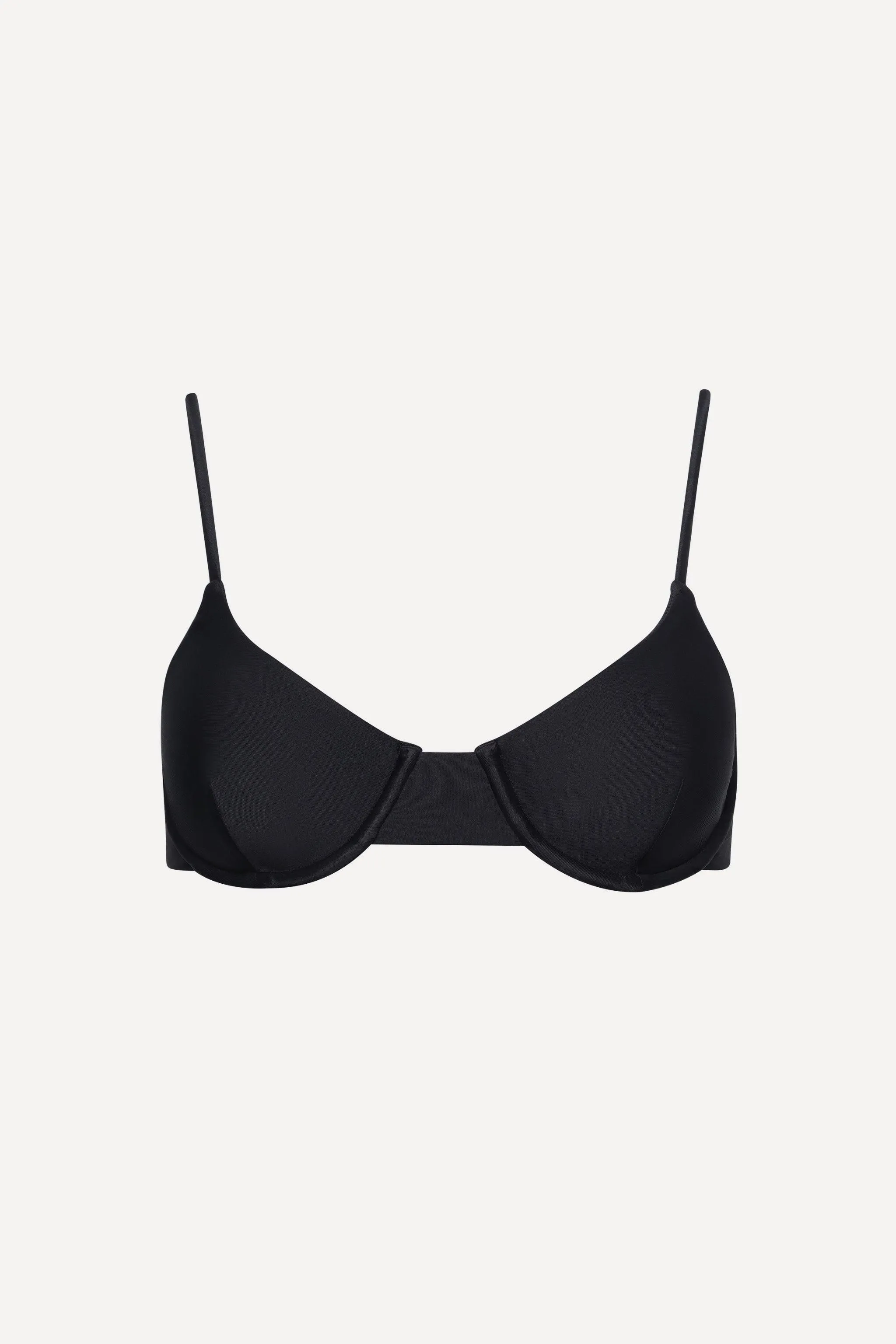 Palermo Underwire Bikini Top Black sold by Playaluxe