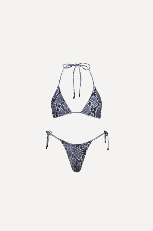 Waikiki Triangle String Bikini Set Snake sold by Playaluxe