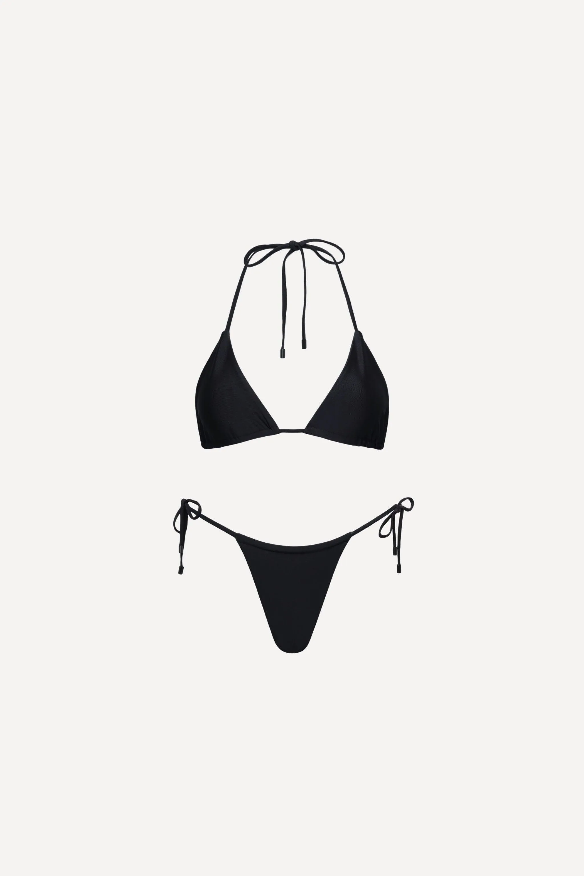 Black Triangle String Bikini Set sold by Playaluxe
