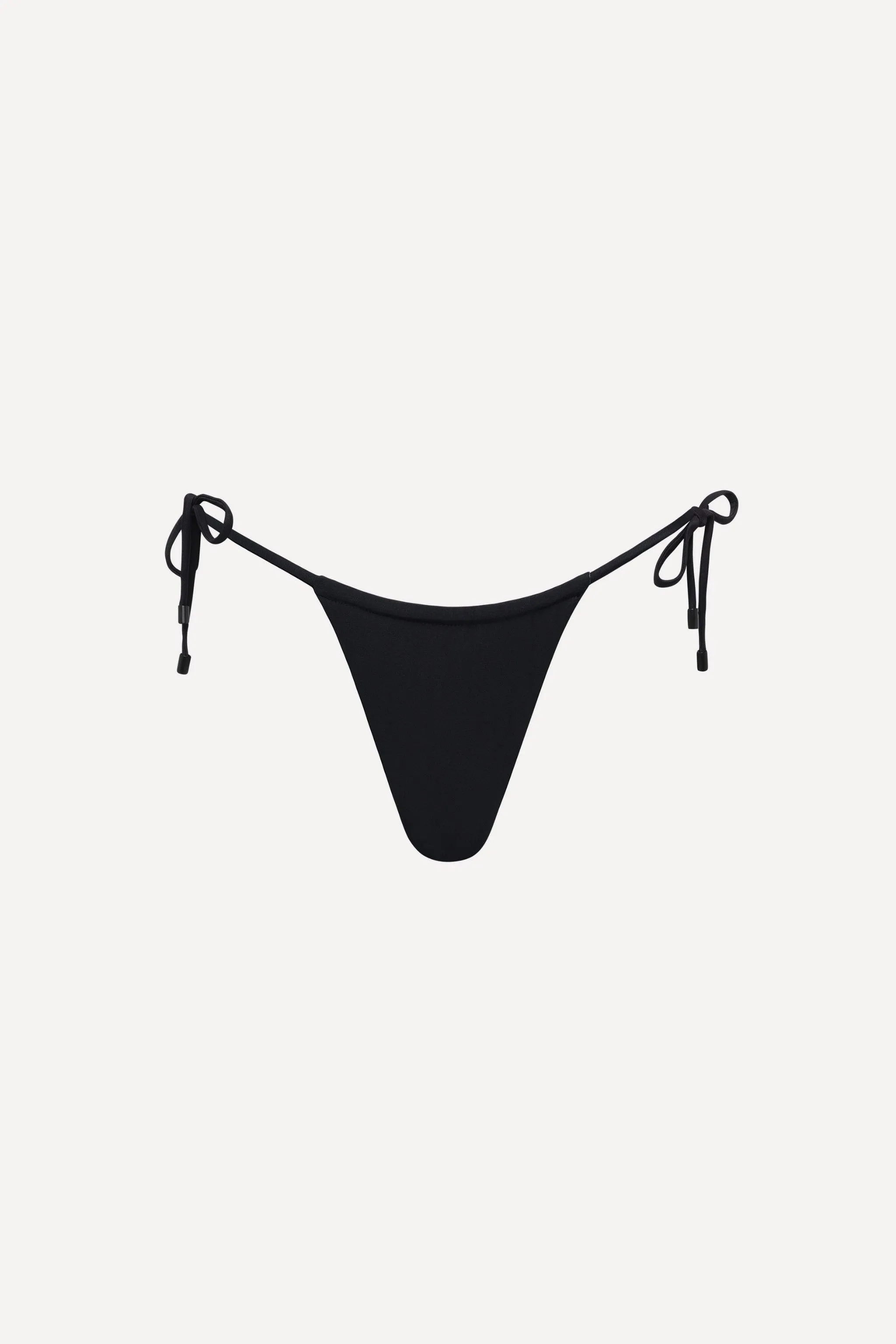 Waikiki String Tie Bikini Bottom Black sold by Playaluxe