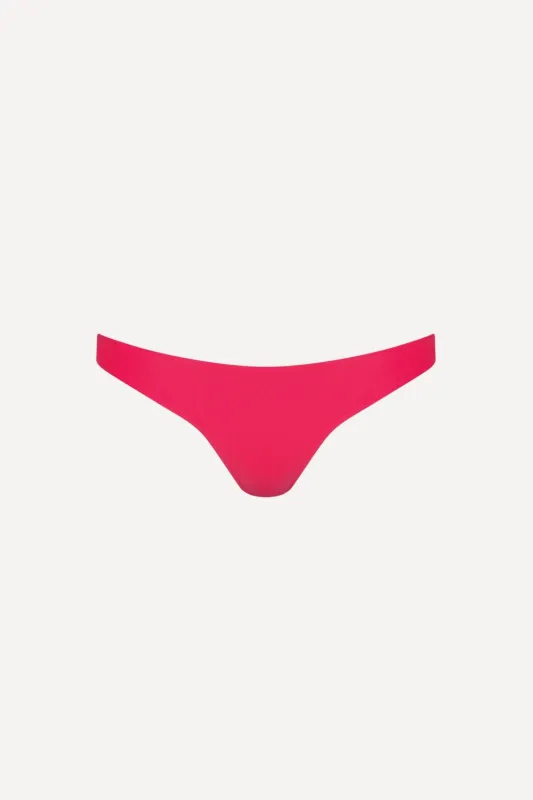 Santorini Seamless Cheeky Bikini Bottom Hot Pink sold by Playaluxe