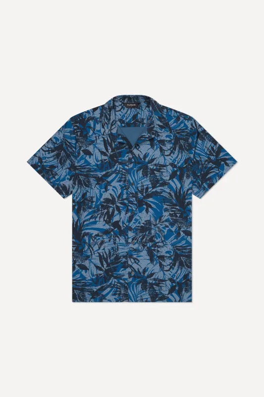 Todos Santos Classic Shirt Denim Palm sold by Playaluxe