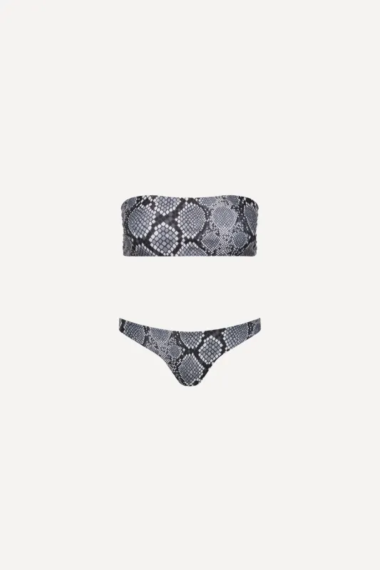 Santorini Seamless Bandeau Bikini Set Snake sold by Playaluxe