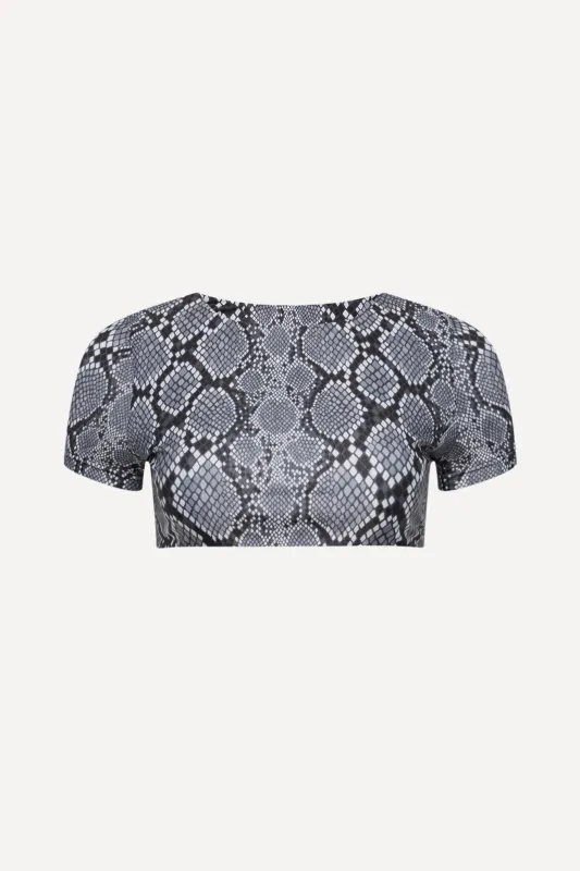 Tahiti Cropped Swim Tee Snake sold by Playaluxe