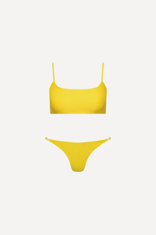 Laguna Seamless Bralette Bikini Set Yellow sold by Playaluxe