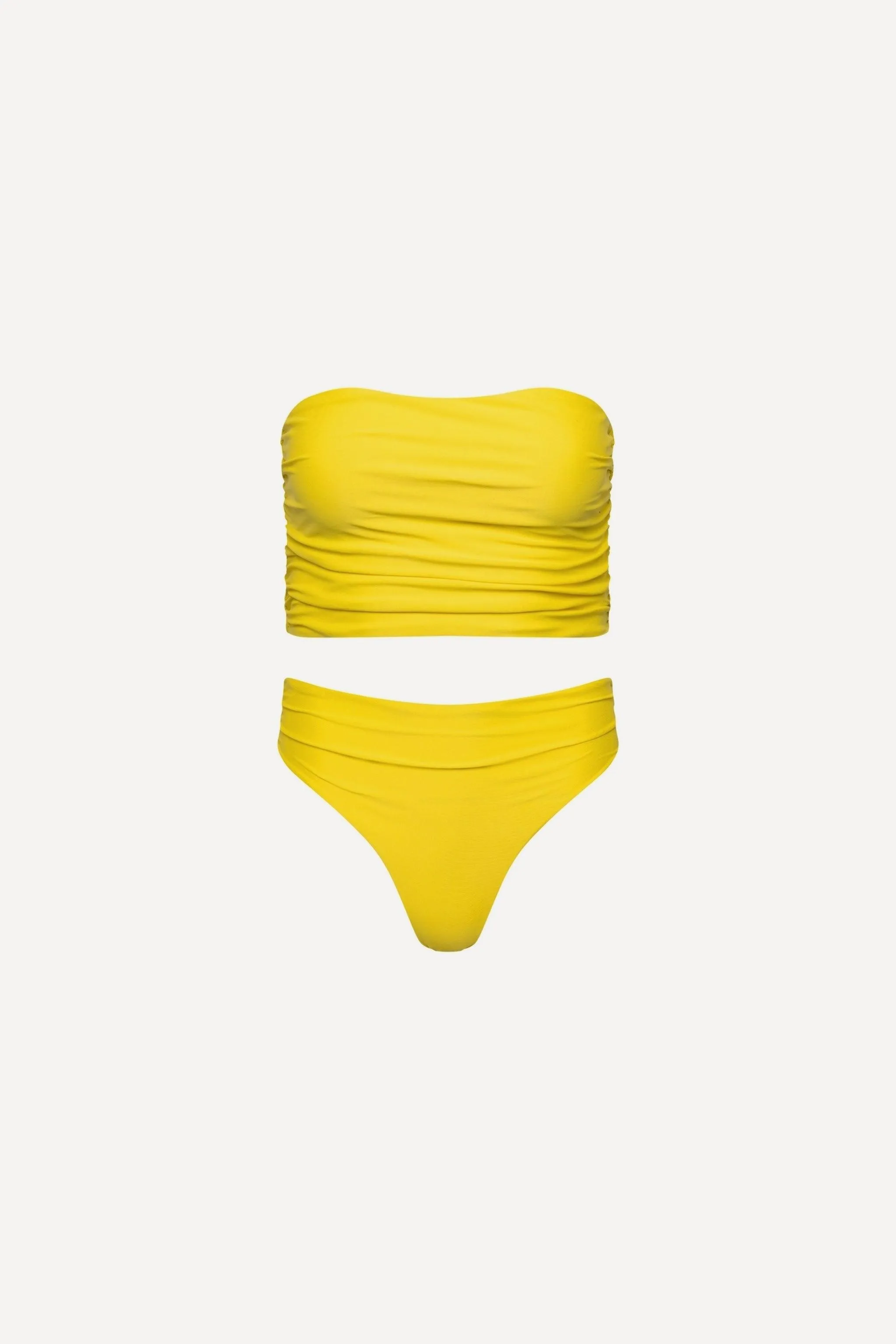 Capri Ruched Tankini Set Yellow sold by Playaluxe