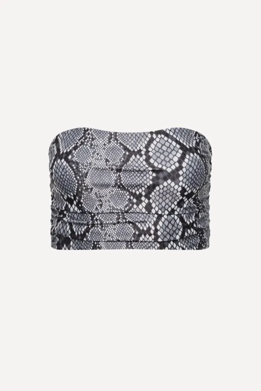 Capri Ruched Tankini Top Snake sold by Playaluxe