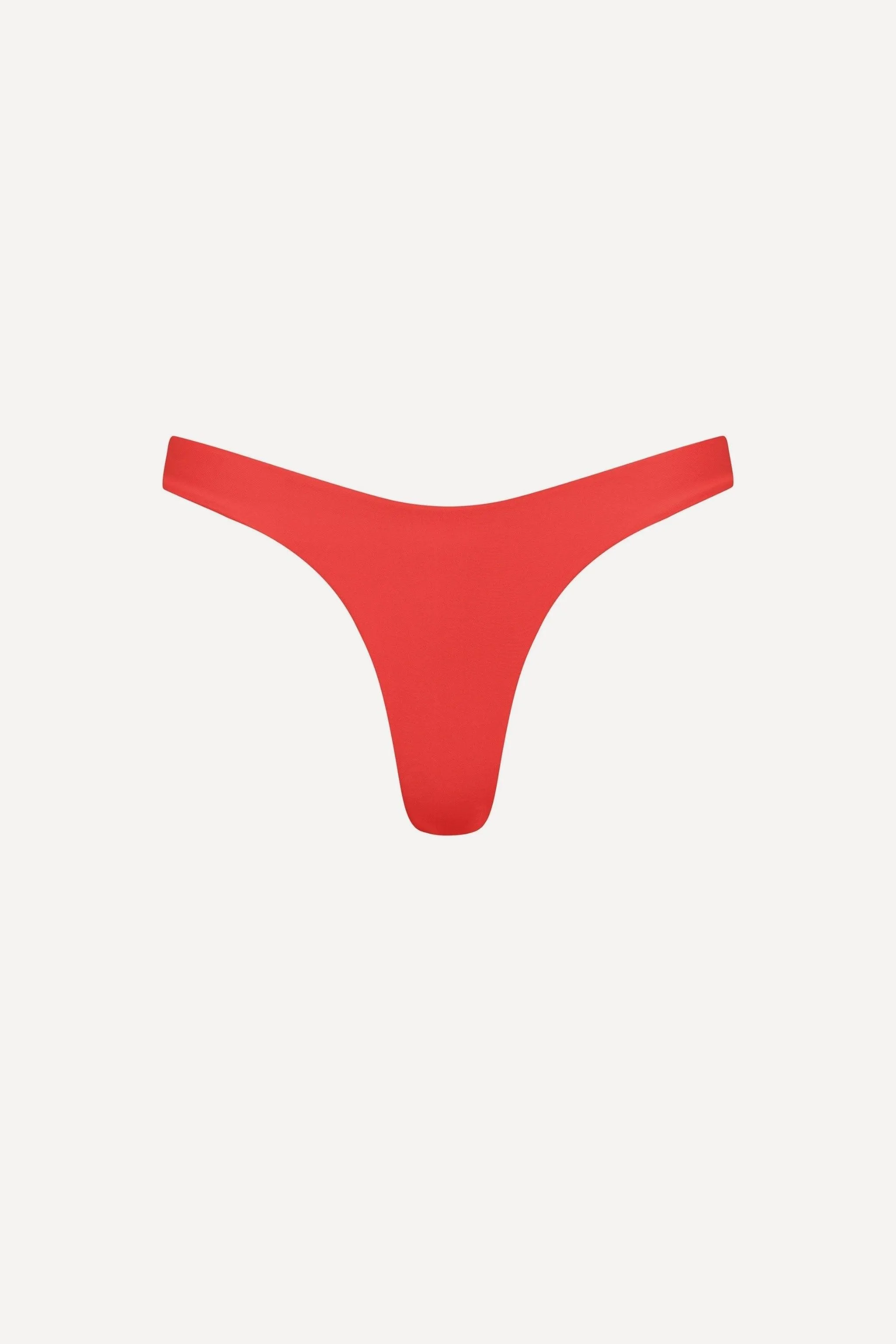 Malibu High Cut Bikini Bottom Red sold by Playaluxe