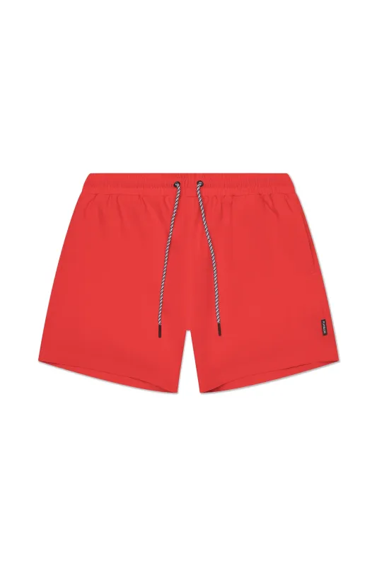 Tulum Volley Swim Trunk Red sold by Playaluxe