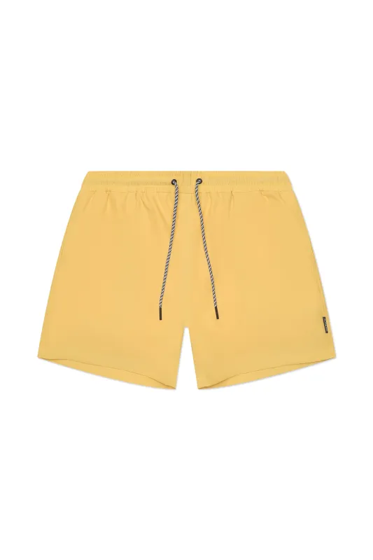 Tulum Volley Swim Trunk Yellow sold by Playaluxe